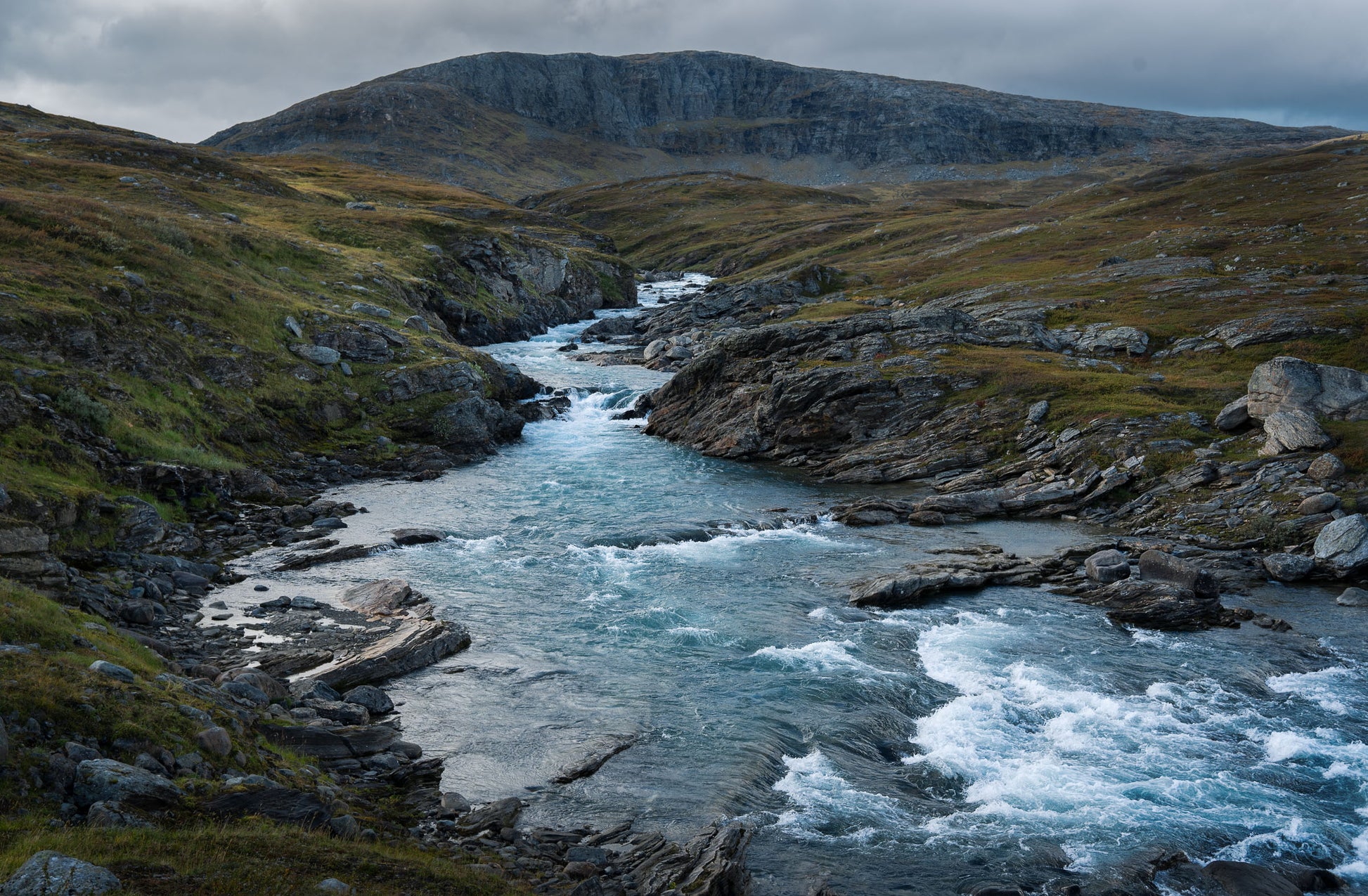 Sårjåsjåhkå © Alison De Mars 2024 Padjelanta Norrland northern Sweden mountain landscape photography waterfall rapids